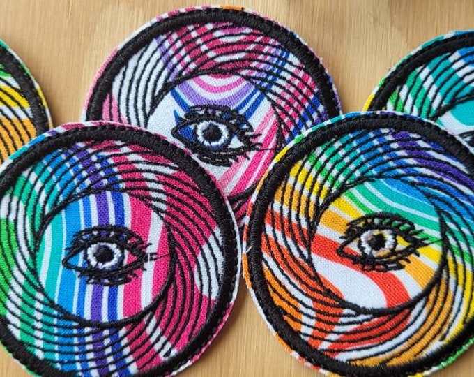 Hypnosis Third Eye handmade sew on embroidered patch