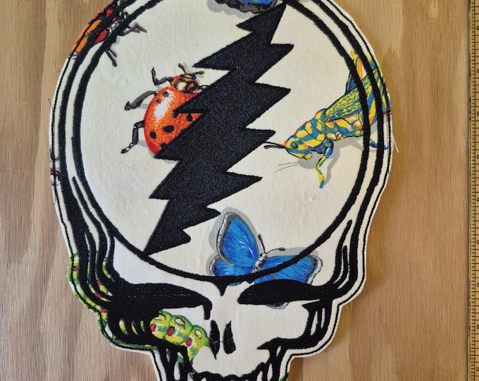 Extra Large 8" x 10.5" handmade embroidered sew on patch