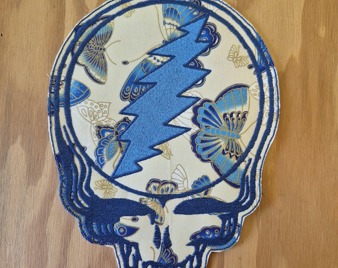 Extra Large 8" x 10.5" handmade embroidered sew on patch