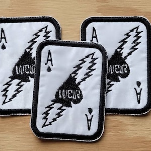 Weir &#39;d Ace handmade sew on embroidered patch