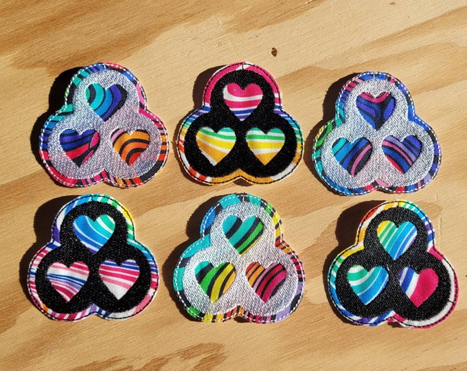 Roo Love handmade sew on patch Bonnaroo fan art