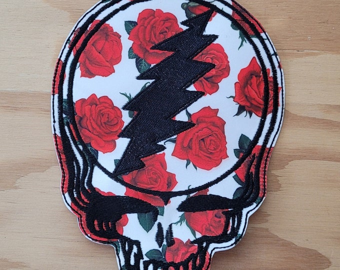 Large handmade embroidered sew on patch