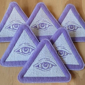 I&#39;ll be watching you.  Handmade sew on  patch Embroidered patches Eye of Horus Eye of Providence Eye of God Mason Symbol Dollar Bill 3rd eye