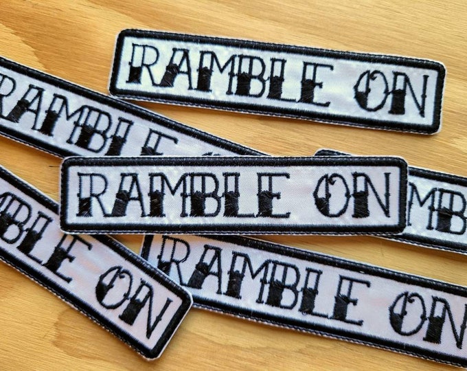Ramble On handmade embroidered sew on patch