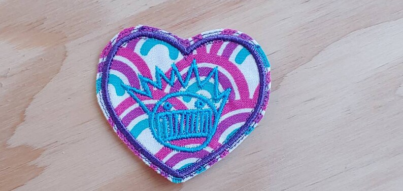 Boognish Love Heart patch sew on handmade embroidered patches Ween Fan Art