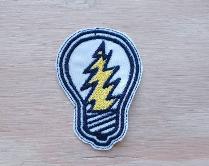 Bright Idea handmade embroidered sew on patch