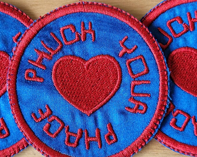 Phuck Your Phace handmade embroidered sew on patch Phish Phan Art