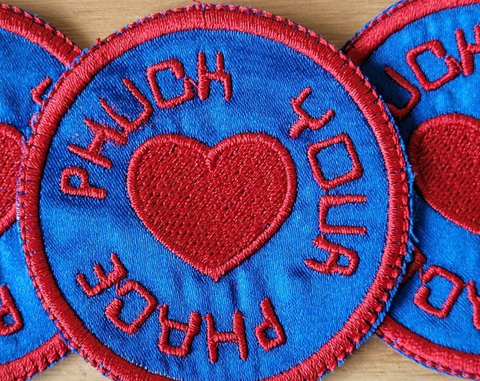 Phuck Your Phace handmade embroidered sew on patch Phish Phan Art