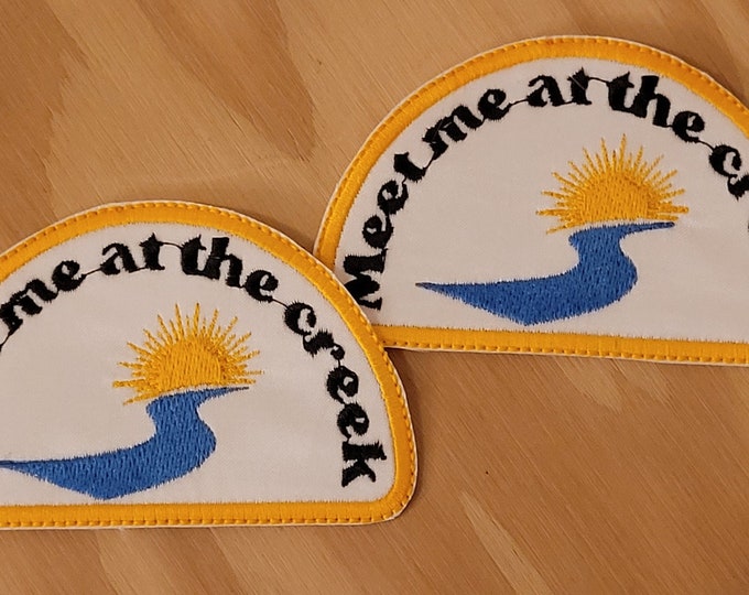 Meet Me At The Creek handmade sew on patch
