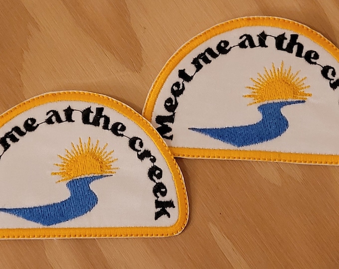 Meet Me At The Creek handmade sew on patch