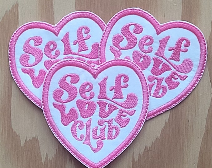 Self Love Club handmade embroidered sew on patch
