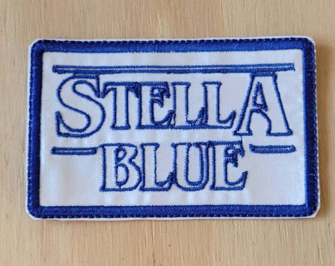 Stella Blue handmade embroidered sew on patch
