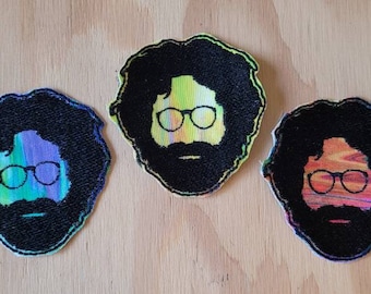 Jerry Garcia handmade sew on embroidered patch