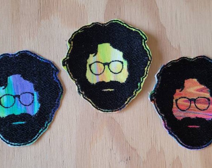 Jerry Garcia handmade sew on embroidered patch