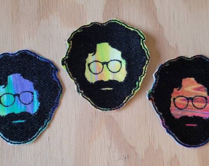 Jerry Garcia handmade sew on embroidered patch