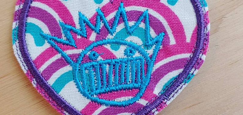 Boognish Love Heart patch sew on handmade embroidered patches Ween Fan Art
