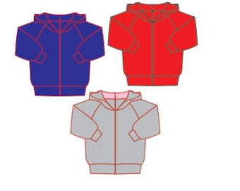 kids hooded cardigan  sweater sewing pattern PDF, sewing patterns,  sweatshirt sewing patterns 6m-2 years, kids sewing patterns,