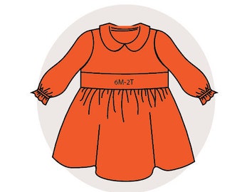 Patron de couture de robe de bébé PDF, patrons de couture de robe de soirée, patron de robe de bébé, patrons de couture, patron pdf, patron de couture pdf,