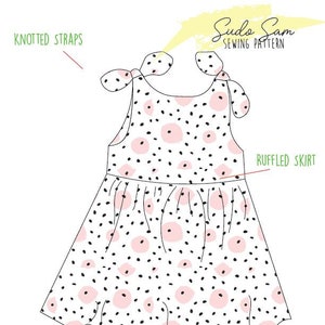 sewing pattern-girl dress pattern, sewing patterns, baby girl pdf sewing pattern ,toddler  knit or woven dress sewing pattern for kids