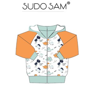 HOODIE Baby sewing pattern pdf, sewing pattern size 6 months, sewing pattern pdf , kids sweatshirt sewing patterns
