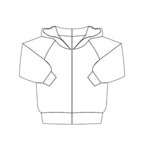 Kids hoodie sewing pattern pdf, sewing pattern, baby sewing pattern 2 years