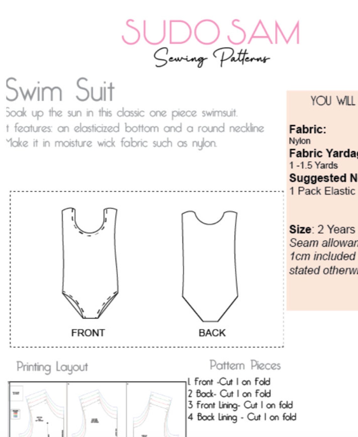 Printable Swimsuit Patterns Free