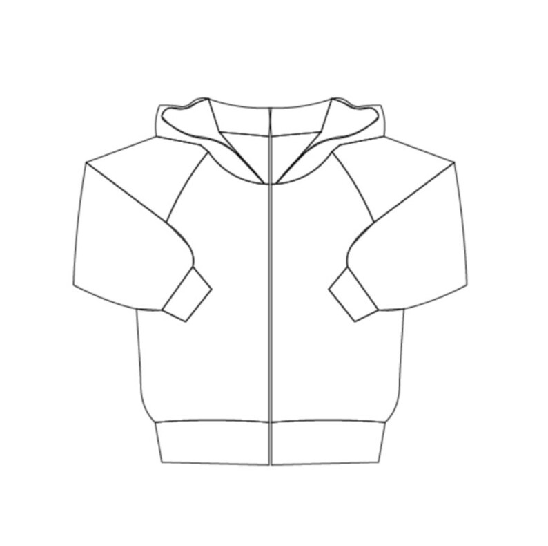 Kids Hooded Cardigan Sweater Sewing Pattern PDF Sewing Etsy