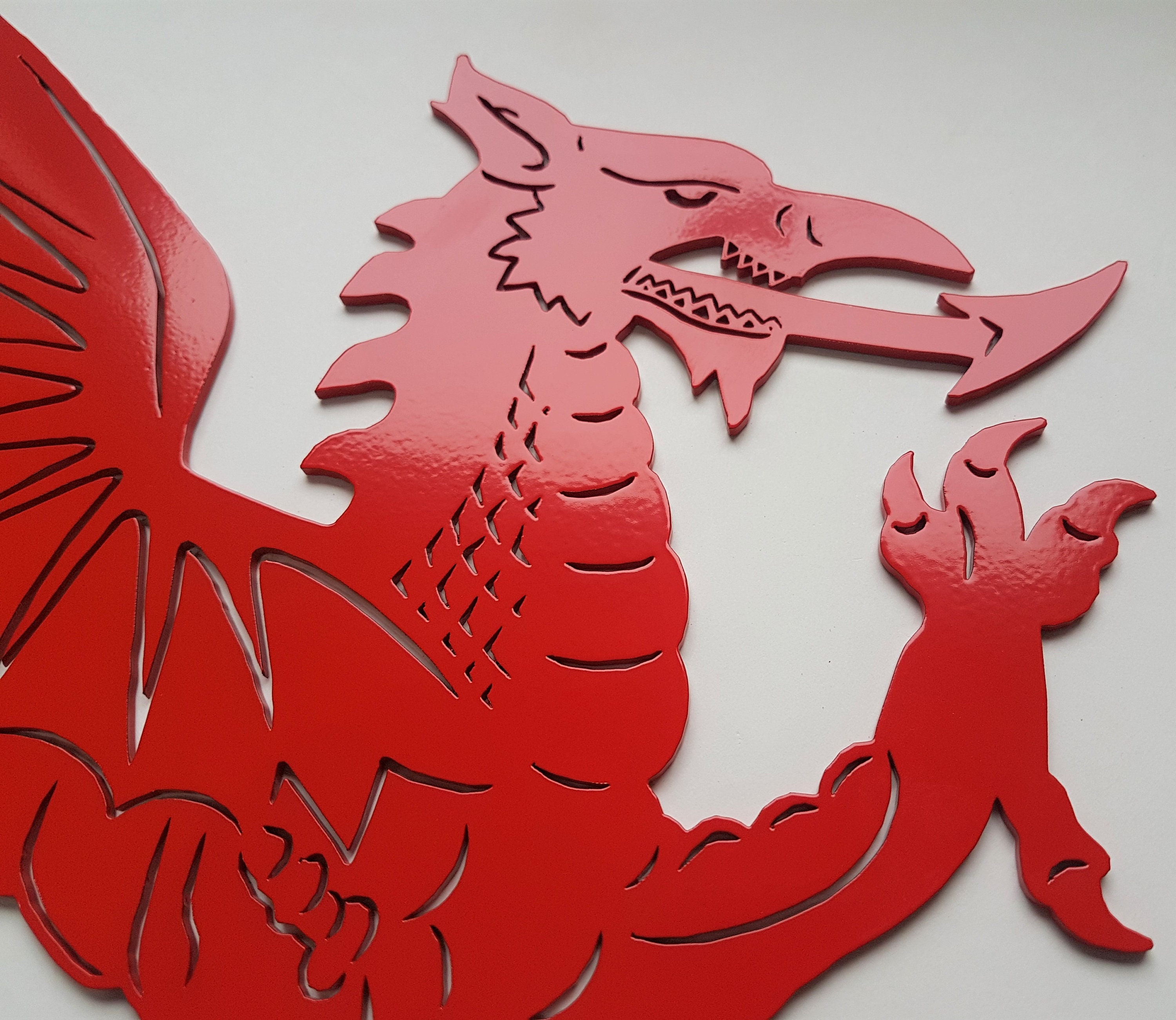 Metal Welsh Dragon Wall Art Metal Welsh Dragon Welsh Dragon Etsy