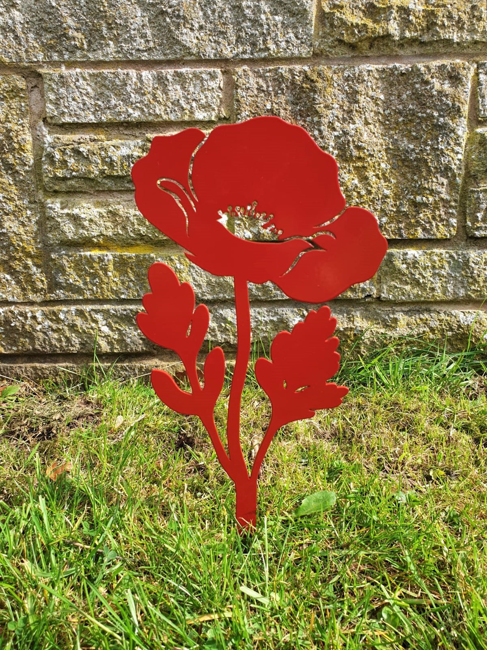 Metal Poppy for Garden Metal Poppies Garden Poppy Garden Etsy