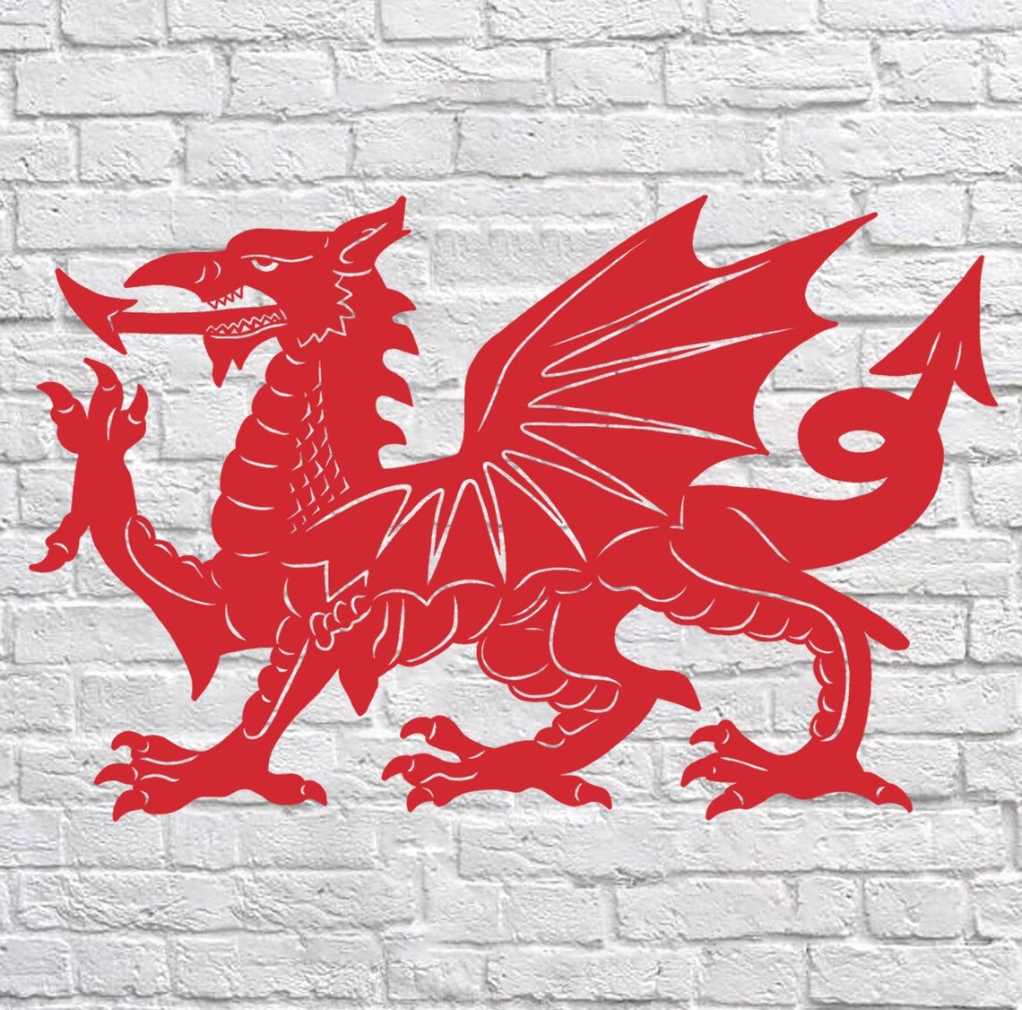 Metal Welsh Dragon Wall Art Metal Welsh Dragon Welsh Dragon Etsy