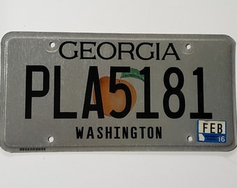 Vintage 2016 Georgia License Plate: Washington County Vehicle Tag FREE SHIPPING!