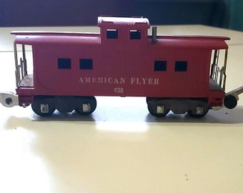 Vintage American Flyer Caboose 638 A.C. Gilbert HO  Train Car - FREE SHIPPING!