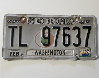 Vintage Georgia Trailer License Plate: Washington County Vehicle Tag FREE SHIPPING!