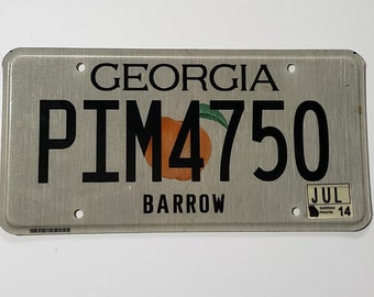 Vintage 2014 Georgia License Plate: Barrow County Vehicle Tag FREE SHIPPING!