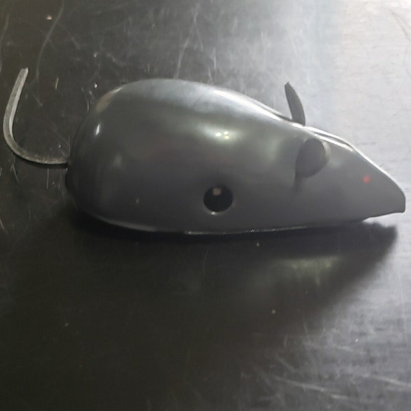 Vintage Metal Mechanical Wind-up Mouse Tin Toy - FREE SHIPPING!!