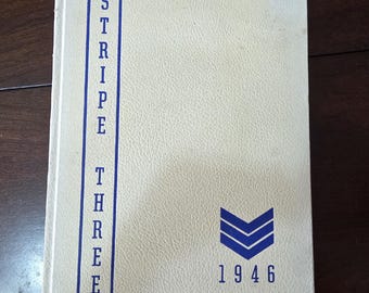 Vintage Stripe Three 1946 Mercer Hospital, NJ School of Nursing Yearbook - FREE SHIPPING!!