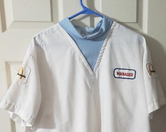 Vintage Early 1970s McDonalds Mangers Uniform Shirt - FREE SHIPPING!!