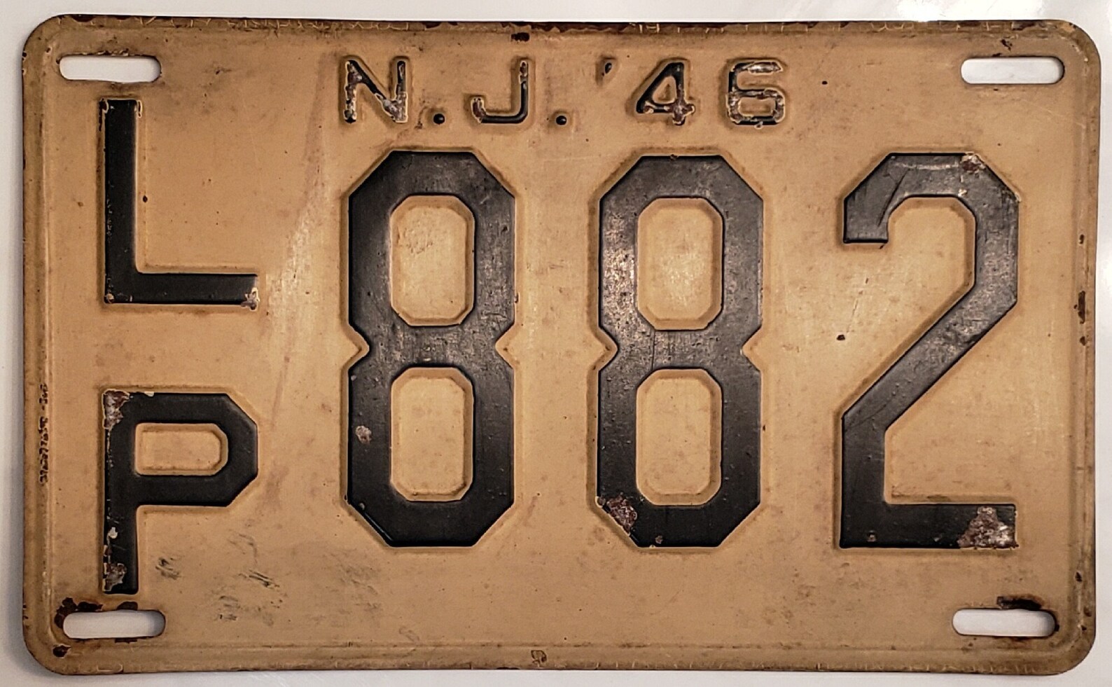 Vintage 1946 New Jersey License Plate Vehicle Auto Tag FREE Etsy