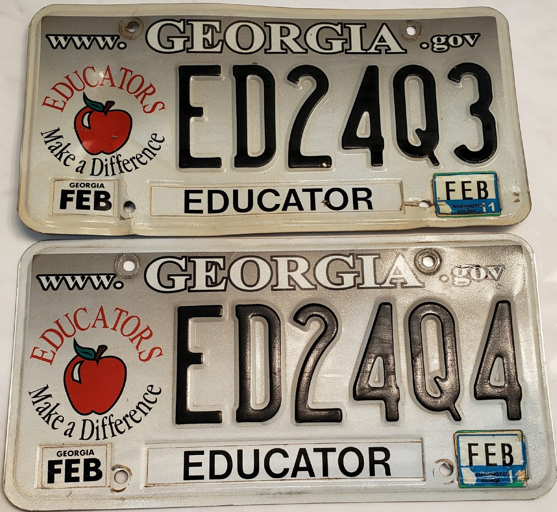 2 Vintage Educator Consecutively Numbered License Etsy UK