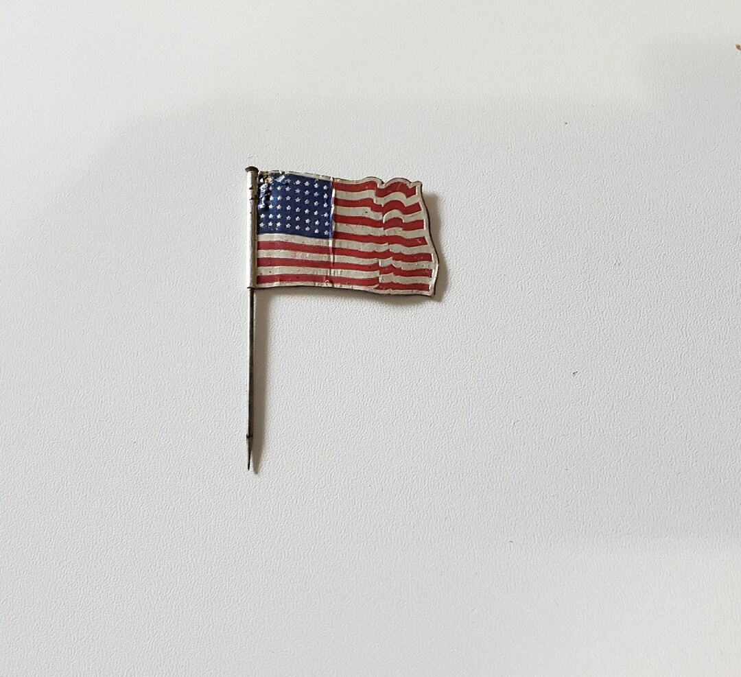 Vintage 48-star WWII Era Metal United States Flag Pin - FREE SHIPPING ...