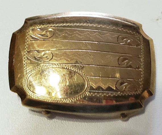 Vintage Men's Engravable Gold Belt Buckle - FREE … - image 2