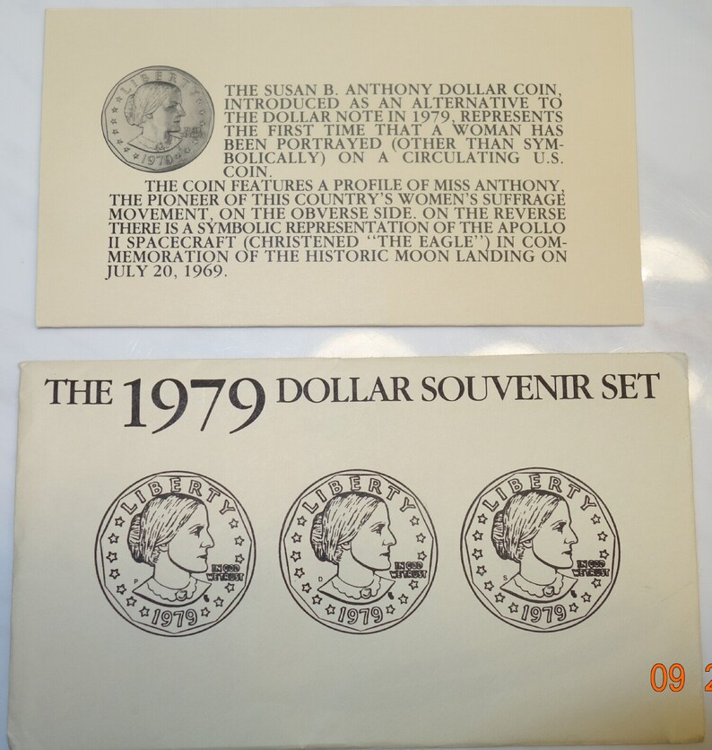 Anthony US Mint Souvenir Set BU 1979 P D S Susan B