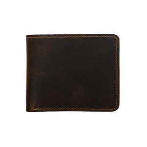 Cartera de cuero minimalista, Cartera de cuero plegable para hombre, Cartera de cuero para hombre personalizada, Cartera delgada para hombre, Cartera de cuero grabada