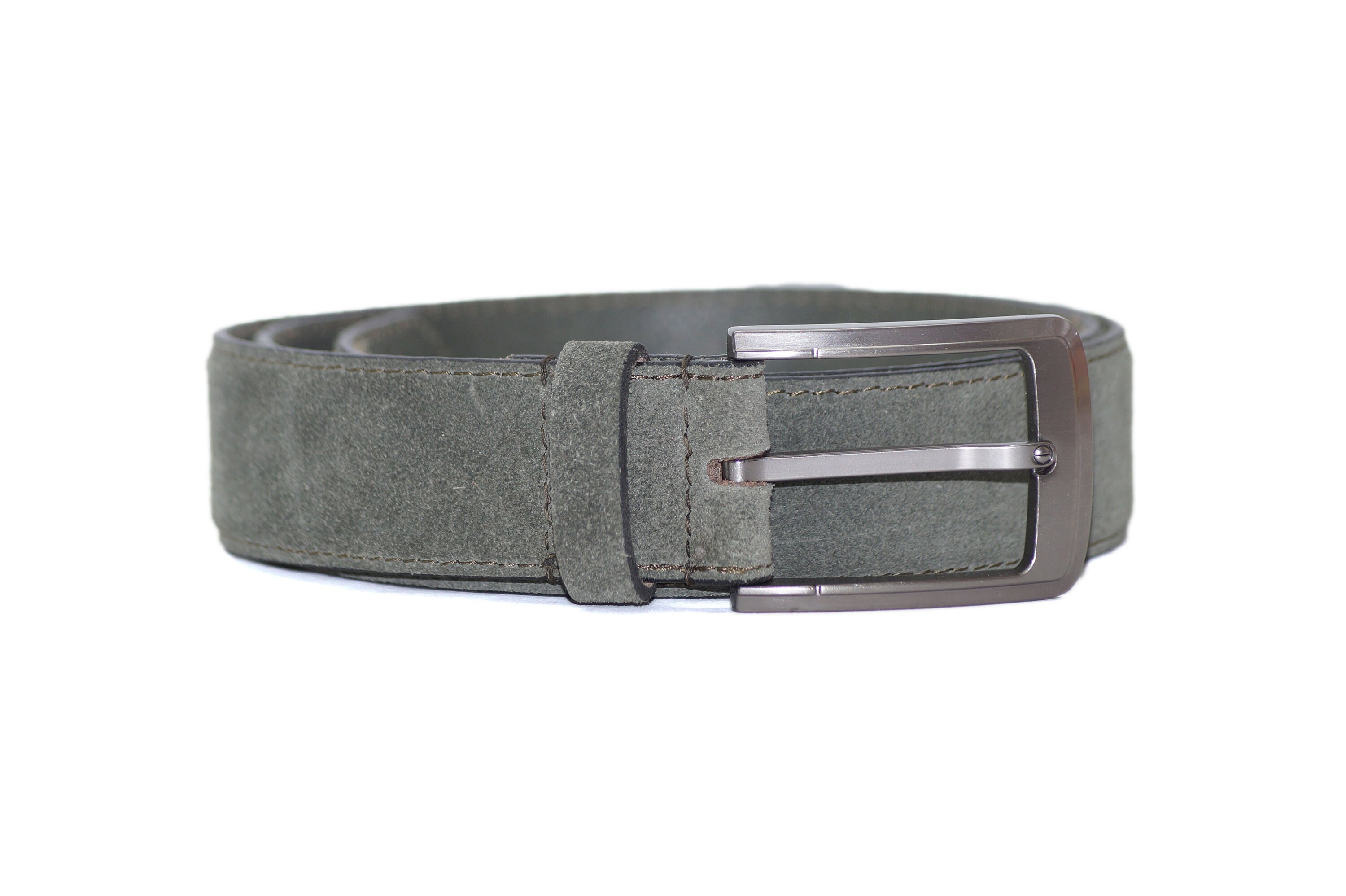 Handmade Suede Leather Belt Men's 