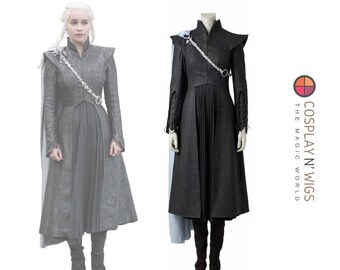 Game of Thrones 7 Queen Cersei Lannister Costume Cosplay Halloween DELUXE Dress