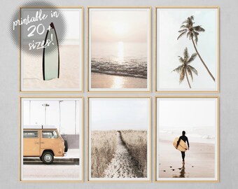 Retro Beach Wall Art Etsy
