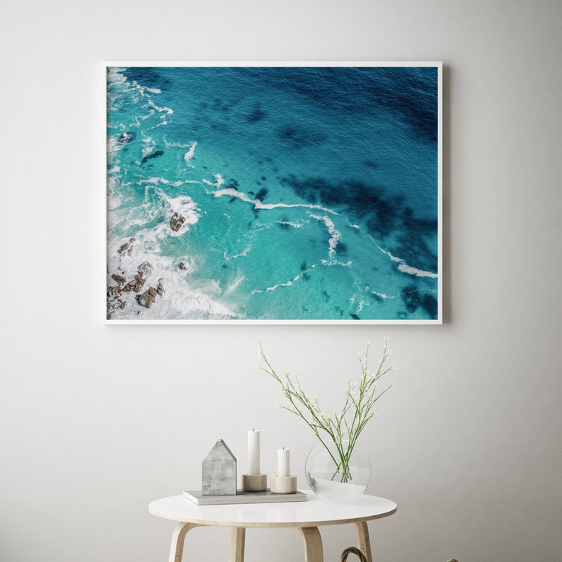 Modern Coastal Wall Art Beach Printable Ocean Print Etsy