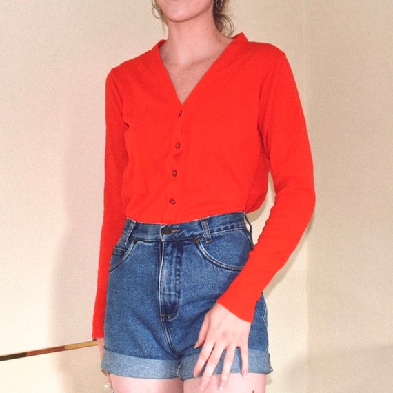 Vintage 60s Acrylic Sweater - Size Small
