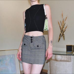 Y2K Plaid Mini Skirt Size 5