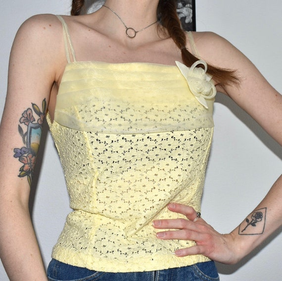 Pastel Eyelet & Organza Tank - image 3